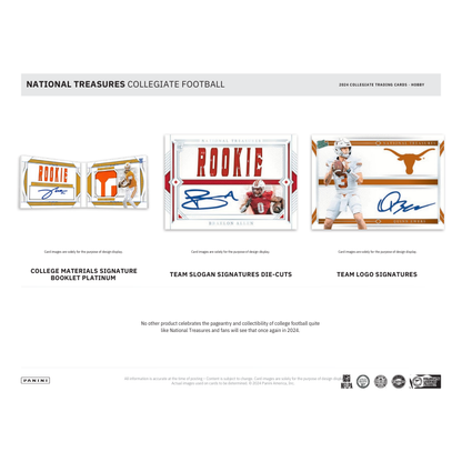 2024 Panini National Treasures Collegiate Football Hobby Box image 3