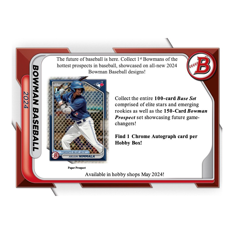 2024 Bowman Baseball Hobby 12 Box Case image 1