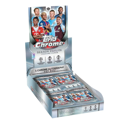 2025/26 Topps Chrome UEFA Club Competitions Soccer Hobby Box image 0