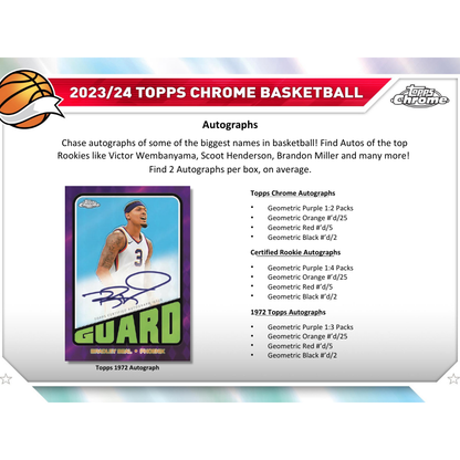 2023/24 Topps Chrome Basketball Breaker’s Delight Box image 4