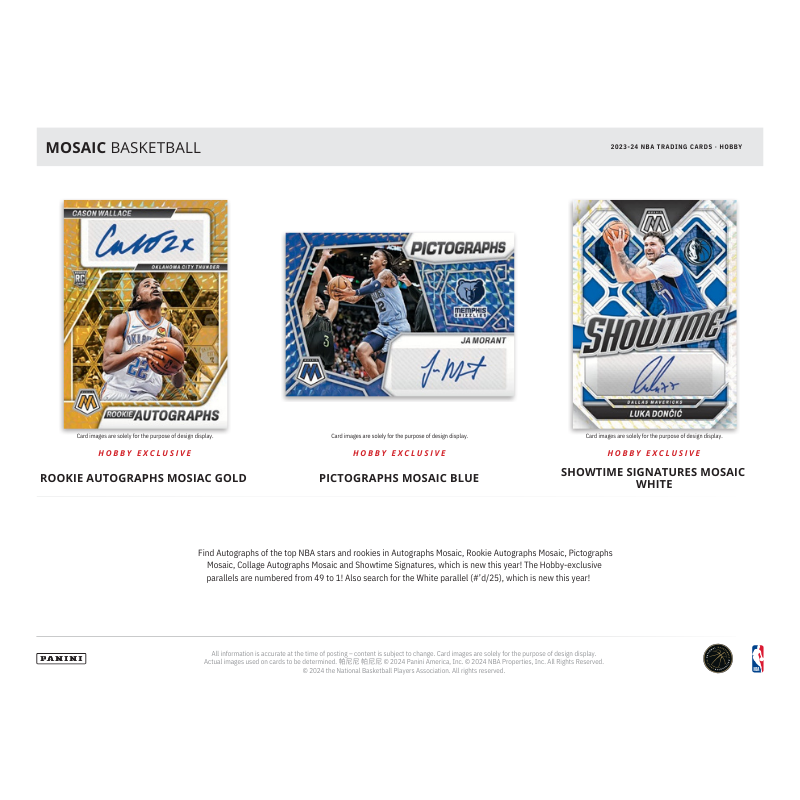 2023/24 Panini Mosaic Basketball Hobby 12 Box Case image 3