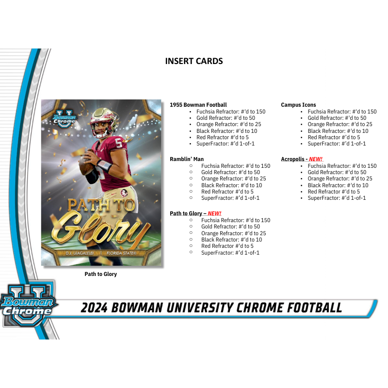 2024 Bowman University Chrome Football Hobby 12 Box Case image 3