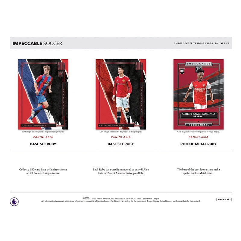 2021/22 Panini Impeccable Soccer Asia Edition Hobby 3 Box Case image 2